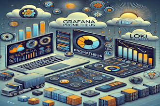 set up grafana, prometheus, loki on docker, kubernetes, AWS