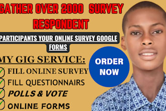 gather 2000 respondents to participants online survey google forms, polls