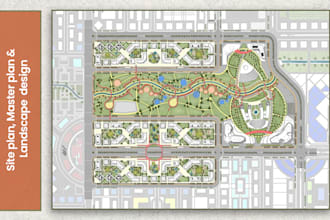 design 2d and 3d site plan, master plan and landscape design