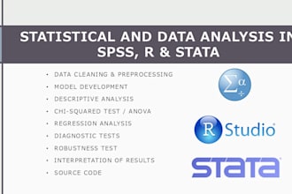 do statistical analysis in spss, r, stata
