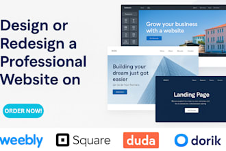 design or redesign a professional website on weebly square duda or dorik website