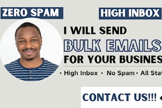 send bulk email marketing campaign, mass email or cold email with good open rate