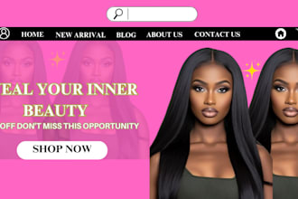 develop a stunning beauty hair extension website using shopify