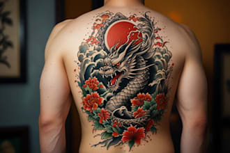 create a japanese tattoo design for you