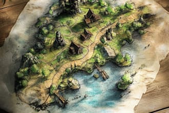create a professional fantasy map for you