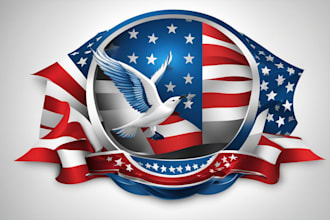 create patriotic and political logo