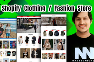 make shopify clothing store or shopify fashion store website