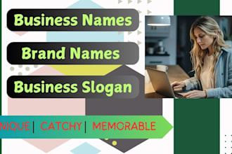create professional, catchy, and unique business name ideas