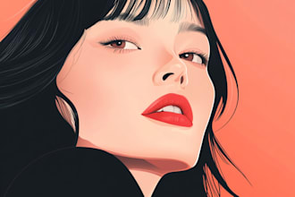 make vector portrait, illustrations, line art, vector art