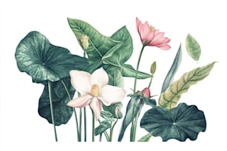 draw botanical illustration of flower illustration