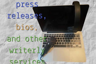 help you craft an engaging press release or artist bio