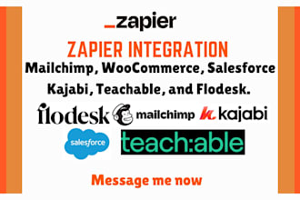 zapier integration for mailchimp woocommerce salesforce kajabi teachable flodesk