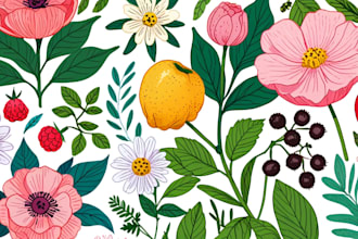 make botanical illustrations of flowers, plants, fruits