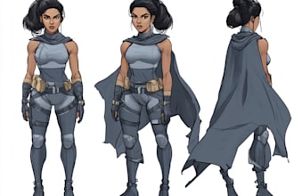 draw a digital art comic character design for you