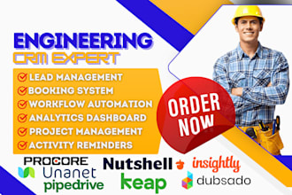 do pipedrive nutshell keap dubsado unanet sap procore insightly engineering crm
