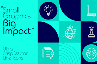 design, create vector line icons