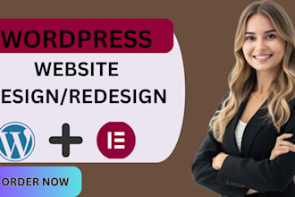 design or redesign wordpress website with elementor pro godaddy website