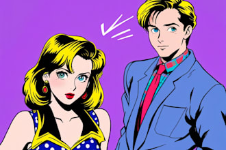 do a retro pop art roy lichtenstein style