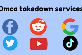 remove copyright violating content from google, fb, reddit, instagram under dmca