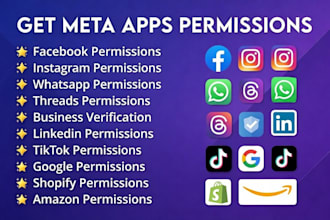 get meta , fb, ig, wa , tiktok app  permissions, graph api