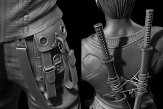 create stylized and realistic 3d character for games and animations
