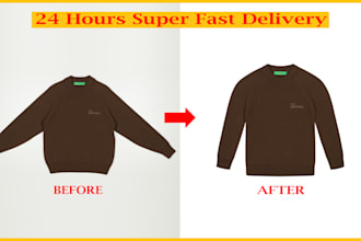 professional flat lay image editing, ghost mannequin and neck joint quickly