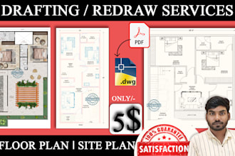 redraw or draft your architectural plans with autocad