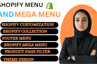 create shopify mega menu, sub menu and shopify collections