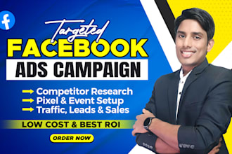 be your manager to run facebook ads campaign