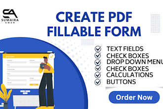 create a fillable, interactive and professional PDF form