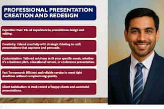 design powerpoint presentation for business, technical ,marketing , sales pitch