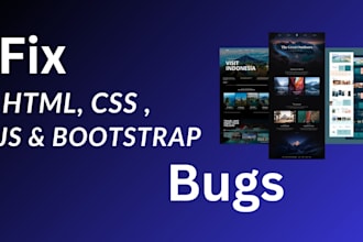 edit html css js code or fix bugs in website