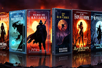 design fantasy book cover, fiction, sci fi, horror, kindle ebook cover