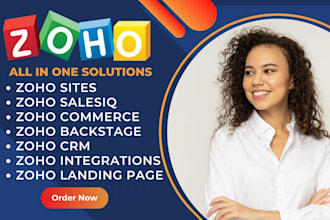 zoho sites, zoho commerce, zoho crm, zoho backstage zoho landing page zoho forms