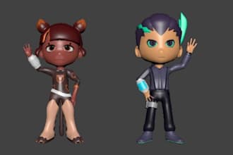 3d sculpt character for child presentation 3d model 4 print,character animated