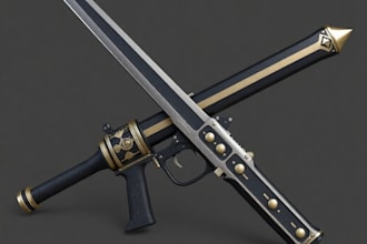 3d weapon, 3d gun model, sword, 3d mask, roblox model, 3ds max, aaa hard surface