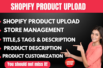 do shopify product listing and shopify data entry