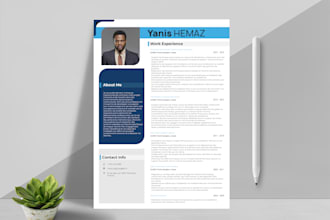 do make a professional resume design for a modern CV template or redesign