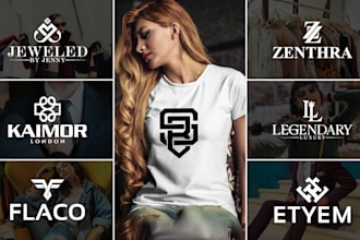 do luxury monogram, initial letters, urban streetwear clothing and fashion logo