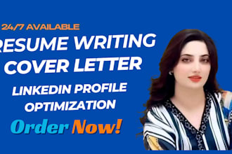 write professional resume, cover letter, optimize linkedin
