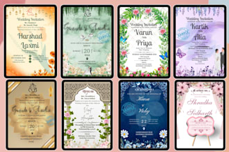 design wedding invitation card or any invitation design