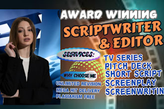 write screenplay, movies script, tv script, tv series screenwriting, film script