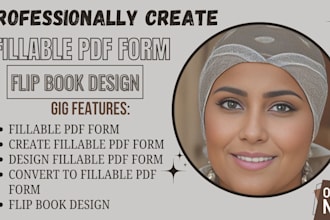 create design fillable pdf form, flipbook or covert to fillable pdf form