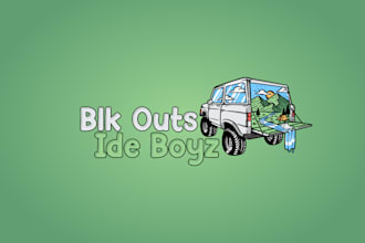make a modern outdoor adventure travel logo design