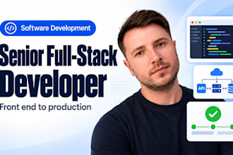 be your senior full stack web developer for front end and back end work