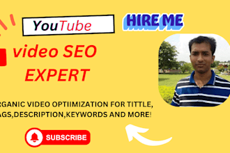 be your youtube video SEO expert