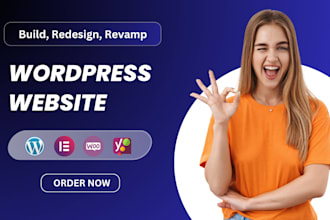 build, rebuild, redesign wordpress website design or wordpress elementor website