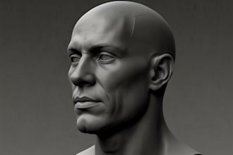 do custom 3d character model, 3d head sculpt, 3d doll, stl file for 3d printing