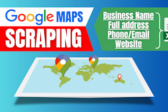 scrap google maps data for lead generation, b2b emails extraction