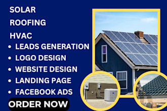 generate converting solar roofing hvac construction leads and landing page